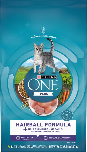 Purina One Cat Food, Premium, for Adult 1+, Hairball Formula