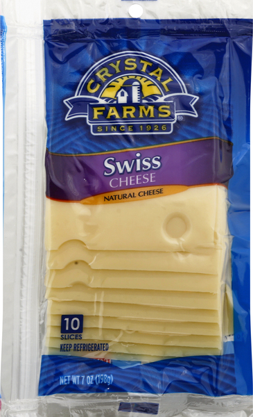 Crystal Farms Cheese Slices, Swiss
