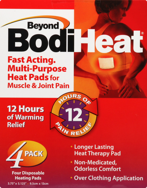 Beyond BodiHeat Heat Pads, Fast Acting, Multi-Purpose, 4 Pack