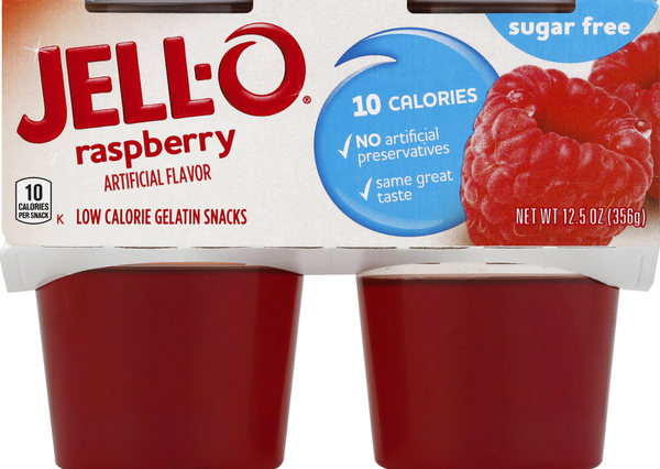 JELL-O Gelatin Snacks, Low Calorie, Raspberry