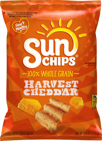 Sun Chips Whole Grain Snacks, Harvest Cheddar