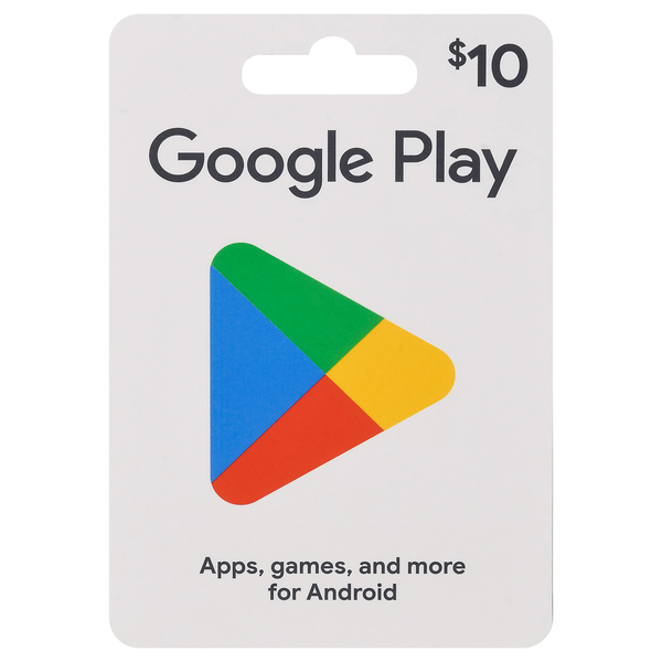 Google Play Gift Card, $10