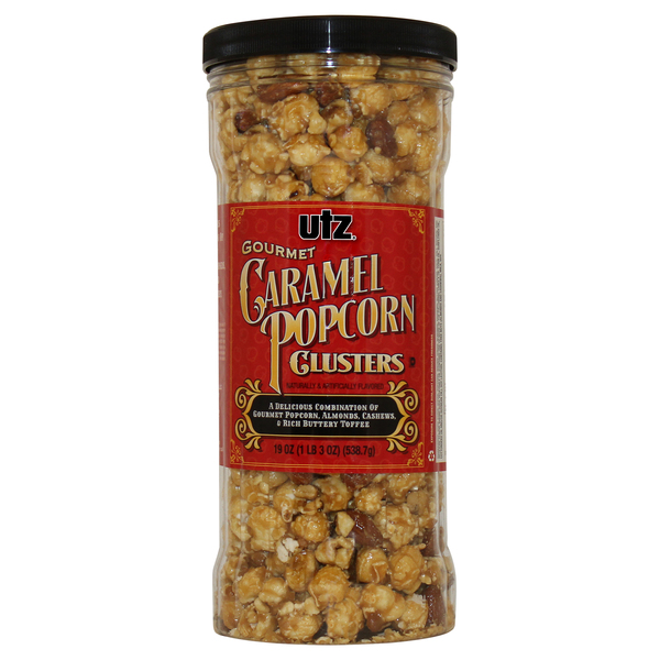 Utz Popcorn, Caramel, Clusters, Gourmet