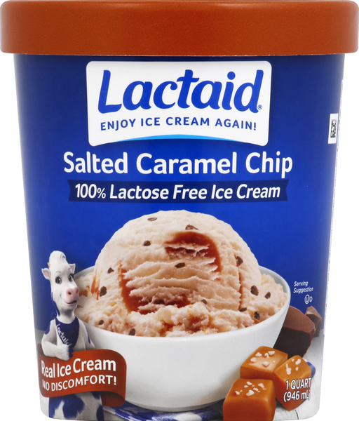 Lactaid Ice Cream, 100% Lactose Free, Salted Caramel Chip