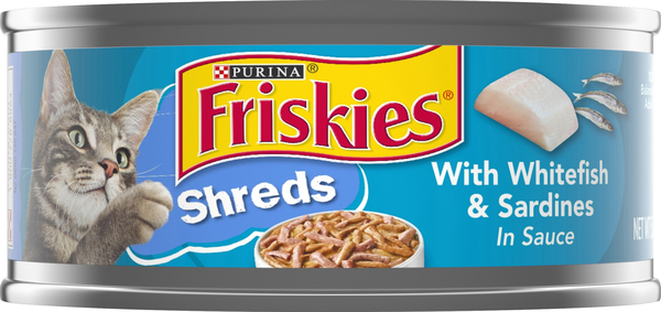 Friskies Cat Food, with Whitefish & Sardines in Sauce