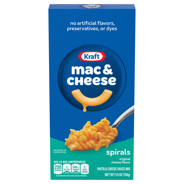 Kraft Pasta & Cheese Sauce Mix, Original Cheese Flavor, Spirals
