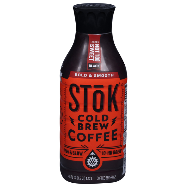 Stok Coffee Beverage, Cold Brew, Bold & Smooth, Not Too Sweet, Black