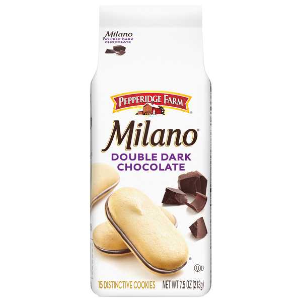 Pepperidge Farm Cookies, Distinctive, Double Dark Chocolate