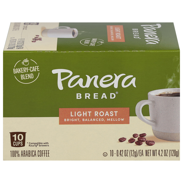 Panera Bread Coffee, Light Roast, Cups