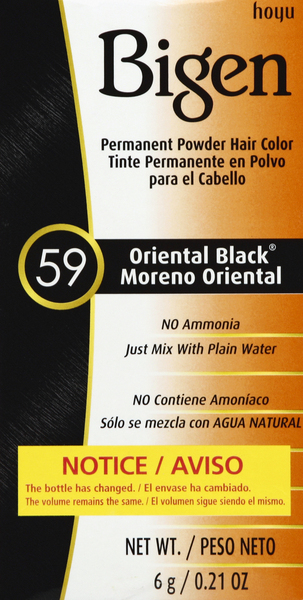 Bigen Permanent Powder Hair Color, Oriental Black 59
