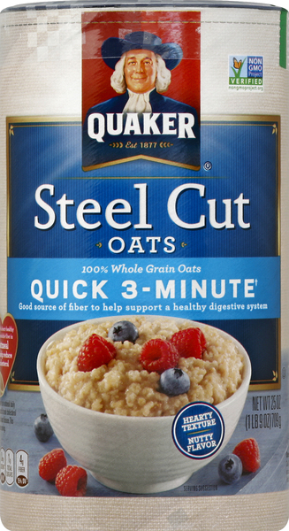 Quaker Oats, Quick 3-Minute, Steel Cut
