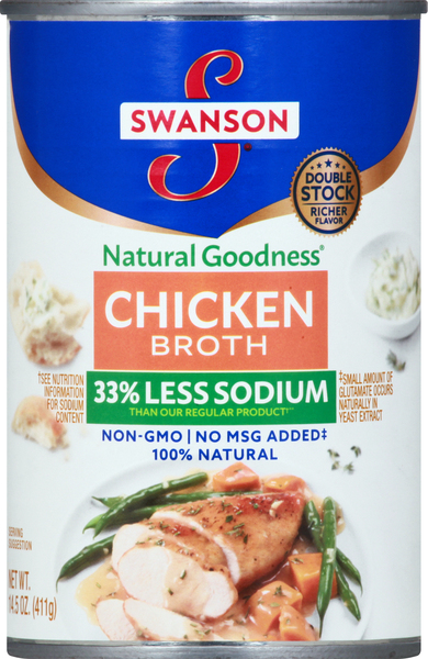 Swanson Chicken Broth, 33% Less Sodium