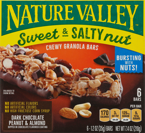 Nature Valley Granola Bars, Chewy, Sweet & Salty Nut, Dark Chocolate Peanut & Almond