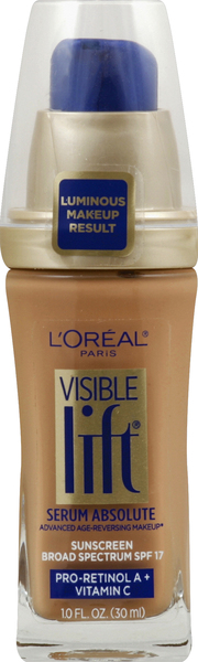 L'Oreal Sunscreen, Pro-Retinol A + Vitamin C, Honey Beige 155, Broad Spectrum SPF17