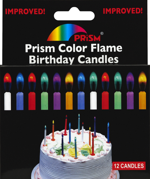 Prism Birthday Candles, Color Flame