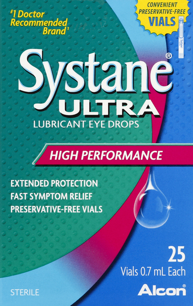 Systane Eye Drops, Lubricant, High Performance, Vials