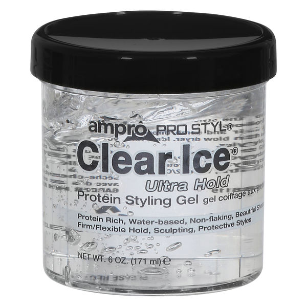 Ampro Pro Styl Styling Gel, Protein, Ultra Hold, Clear Ice