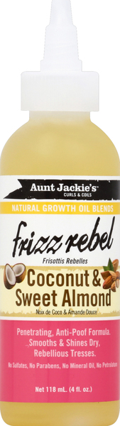Aunt Jackie's Growth Oil Blend, Natural, Coconut & Sweet Almond, Frizz Rebel