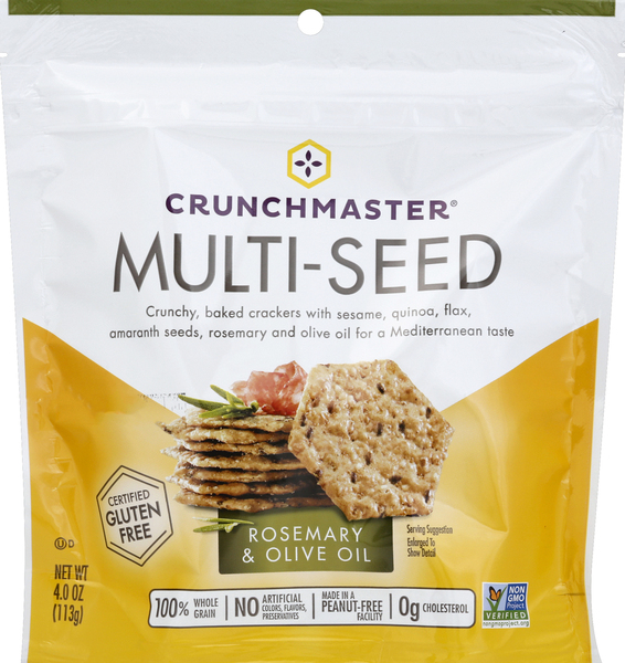 Crunchmaster Crackers, Multi-Seed, Rosemary & Olive Oil