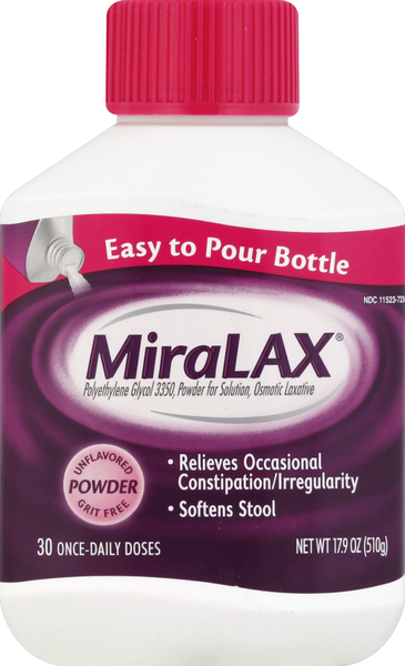 MiraLAX Laxative, Osmotic, Powder, Unflavored