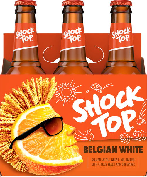 Shock Top Beer, Belgian White, 6 Pack