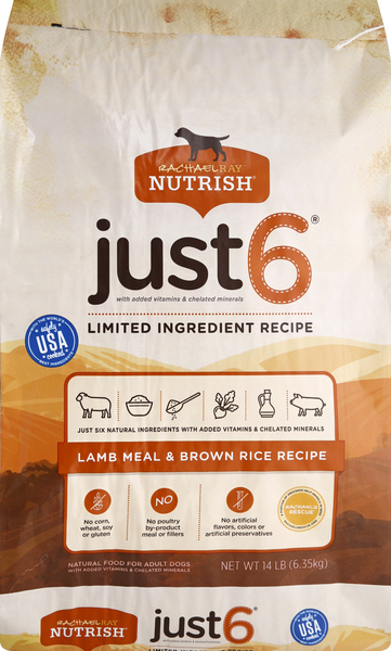 Rachael Ray Nutrish Food for Adult Dogs, Lamb Meal & Brown Rice Recipe