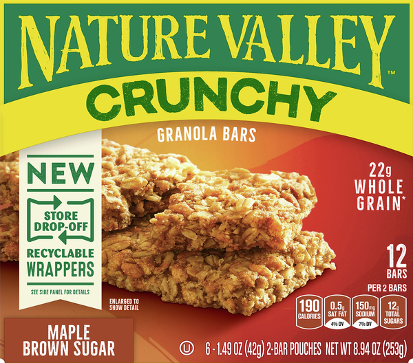 Nature Valley Granola Bars, Crunchy, Maple Brown Sugar