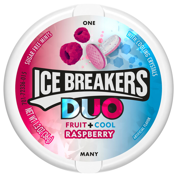 Ice Breakers Mints, Sugar Free, Fruit + Cool Raspberry