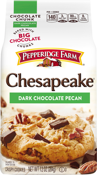PEPPERIDGE FARM Cookies, Chesapeake, Dark Chocolate Pecan