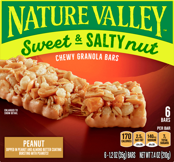 Nature Valley Chewy Granola Bars, Sweet & Salty Nut, Peanut