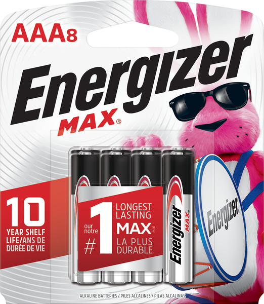 Energizer Batteries, Alkaline, AAA, 1.5V