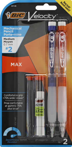 BiC Mechanical Pencil, Max, Medium (0.7 mm), No. 2 « Discount Drug Mart