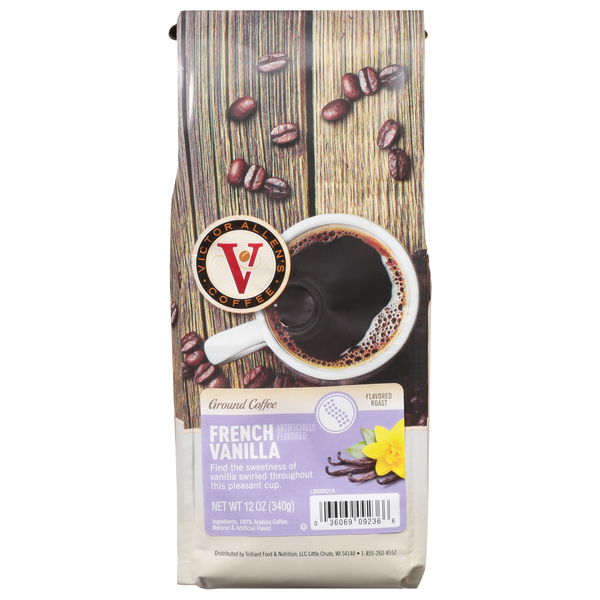 Victor Allens Coffee Coffee, Ground, Flavored Roast, French Vanilla