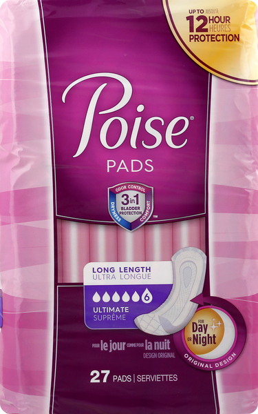 Poise Pads, Ultimate, Long Length