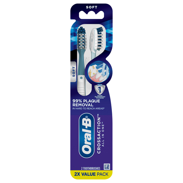 Oral-B Toothbrush, Soft, All in One, 2x Value Pack