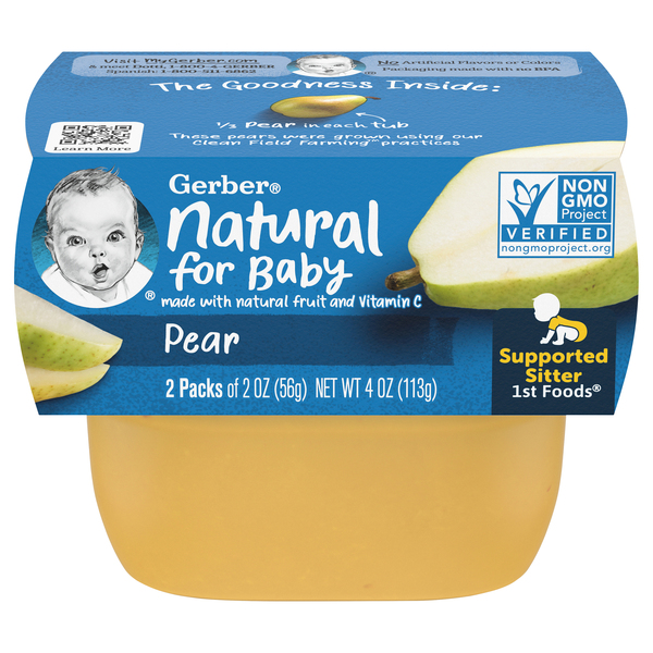 Gerber Pear, Supported Sitter 1st Foods, 2 Pack