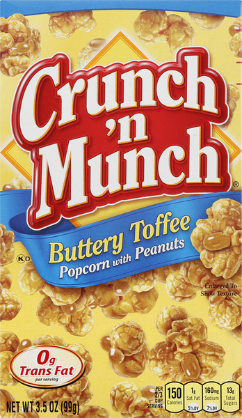 Crunch 'n Munch Popcorn, with Peanuts, Buttery Toffee