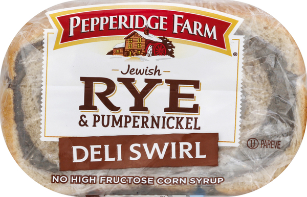PEPPERIDGE FARM Bread, Rye & Pumpernickel, Jewish, Deli Swirl