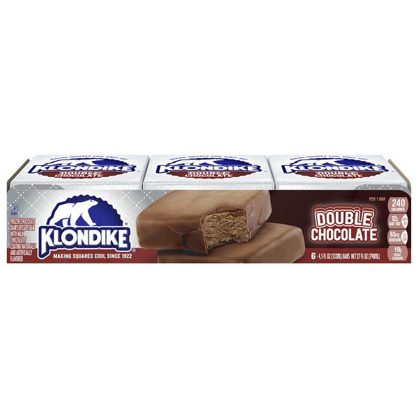 Klondike Dairy Dessert Bar, Frozen, Double Chocolate