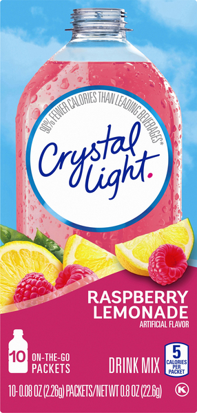 Crystal Light Drink Mix, Raspberry Lemonade, On-The-Go Packets