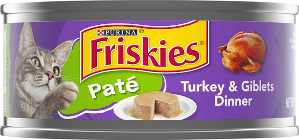 Friskies Cat Food, Turkey & Giblets Dinner