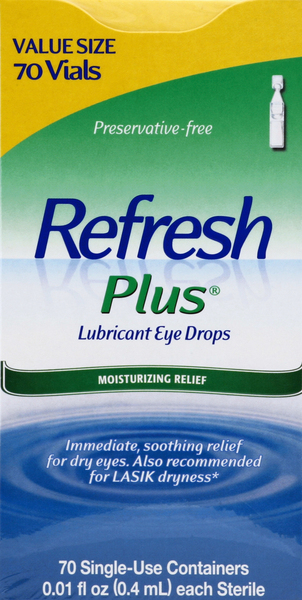 Refresh Eye Drops, Lubricant, Vials, Value Size