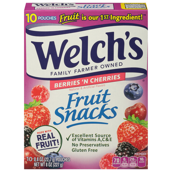 Welch's Fruit Snacks, Berries 'N Cherries