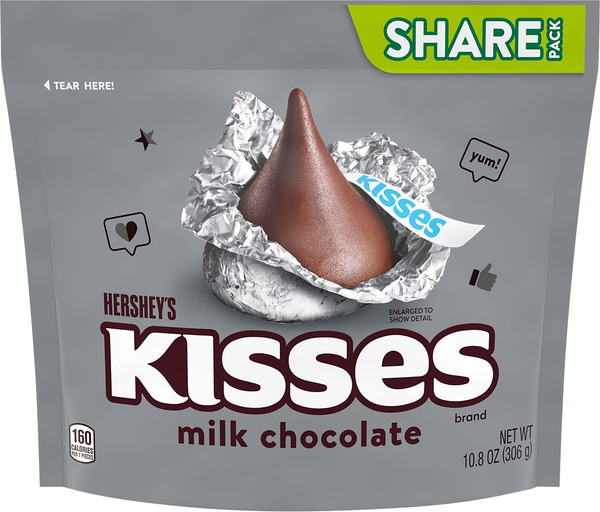 Kisses Milk Chocolate, Share Pack