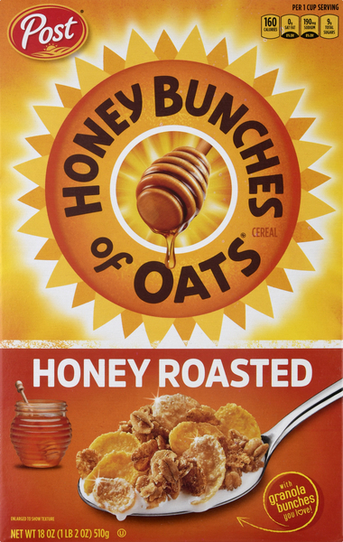 Honey Bunches Of Oats Cereal, Honey Roasted