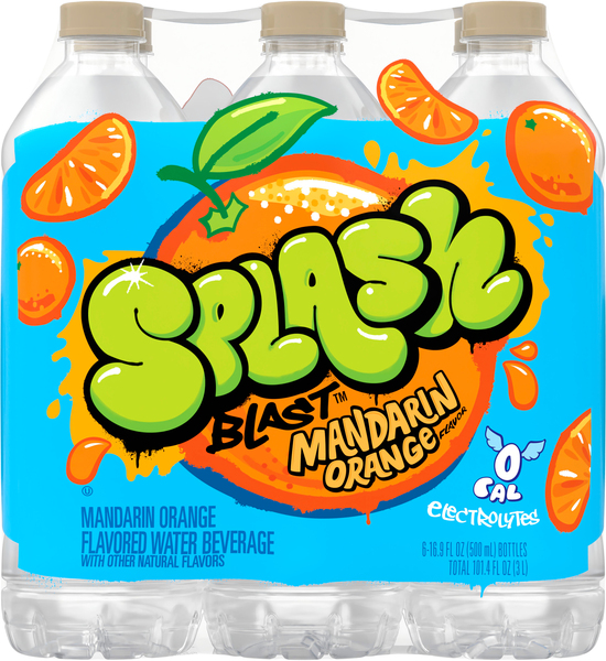 Splash Blast Water Beverage, Mandarin Orange Flavor