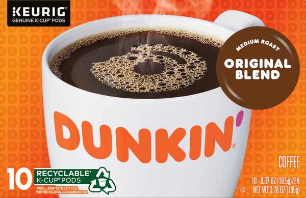 Dunkin' Coffee, Medium Roast, Original Blend, K-Cup Pods