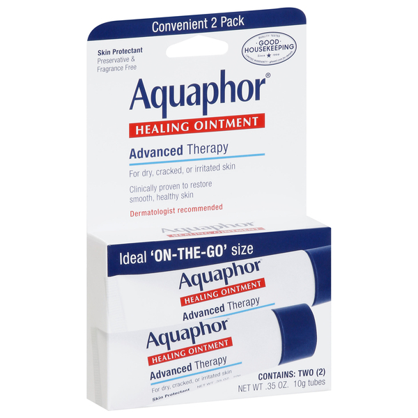 Aquaphor Healing Ointment, Advanced Therapy, 2 Pack