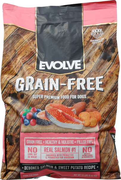 Evolve Dog Food, Grain Free, Deboned Salmon & Sweet Potato Recipe