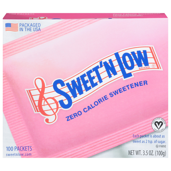 Sweet N Low Sweetener, Zero Calorie, Packets